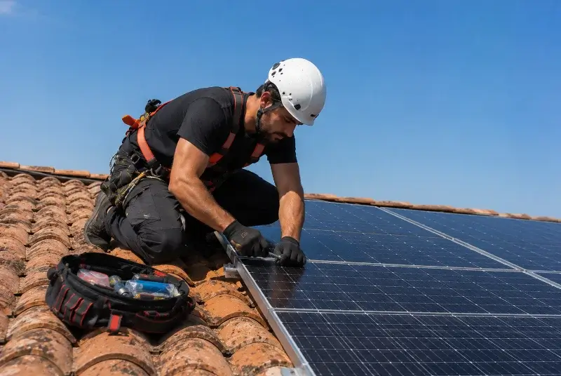 Maintenance et monitoring de panneaux solaires à Fontevraud-l'Abbaye